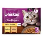 Whiskas Pure Delight Kočičí krmivo kapsička s výběrem drůbeže | 4 x 85 g