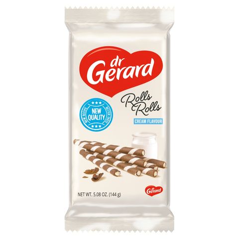 Dr Gerard Rolls Rolls Cocoa Wafer Rolls with Cream Flavored Filling 144 g