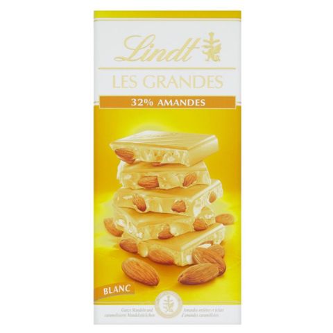 Lindt Les Grandes Čokoláda bílá s mandlemi | 150 g