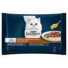 Gourmet Perle Gravy Delight csirkével/marhával nedves macskaeledel 4 x 85 g (340 g)