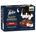 Felix Cat food Tasty shreds pouch beef+poultry | 12 x 85 g