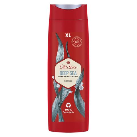 Old Spice Deep Sea Men’s Shower Gel & Shampoo Multi-Use 3-In-1 Hair-Face-Body Wash | 400ml 