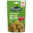 Fragata Pitted Green Olives with Olive Oil, Garlic, and Thyme | 70 g