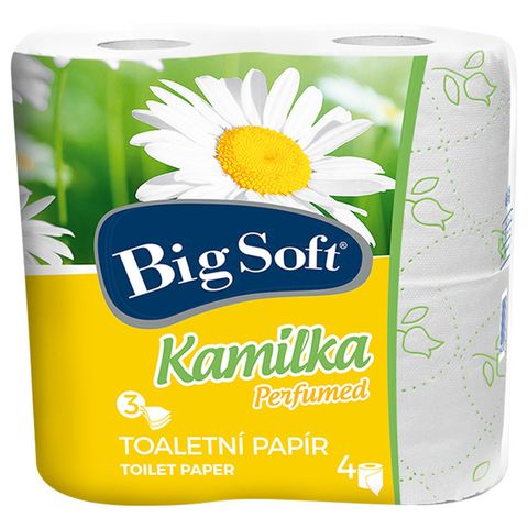 Big Soft Toilet paper 3-ply chamomile | 4 pcs