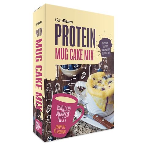 GymBeam Proteínový Mug Cake Mix vanilla with blueberry | 500 g