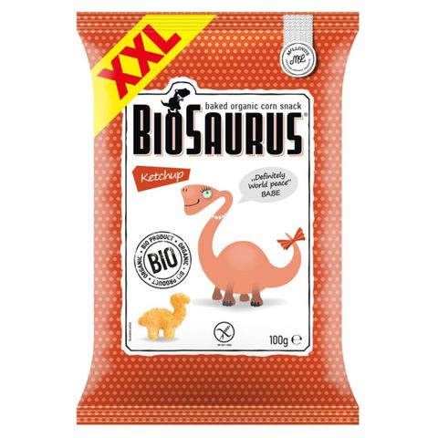 Biosaurus Bio kukuřičné křupky s příchutí kečupu XXL | 0.1 kg