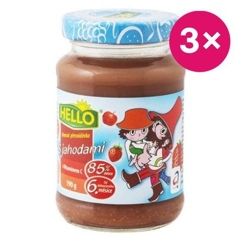 HELLO Dětská výživa jahoda | 3 x 190 g