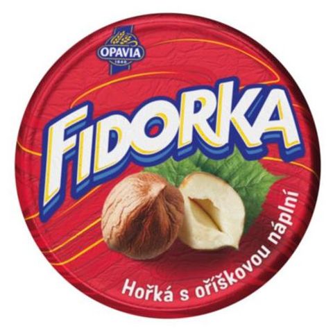 Opavia Fidorka hořká s ořiškovou náplní oplatka | 30 g