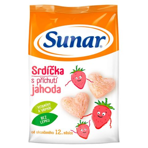 Sunar Baby Snack Strawberry Hearts | x 50 g