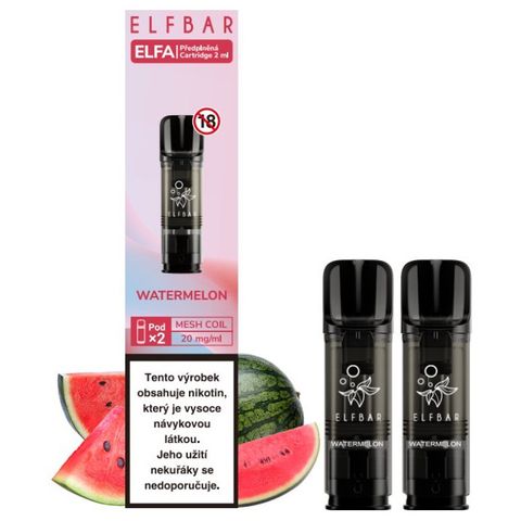 Elf Bar Elfa Cartridge 2 Pack Watermelon 20mg 18+ | 2 x 1 piece