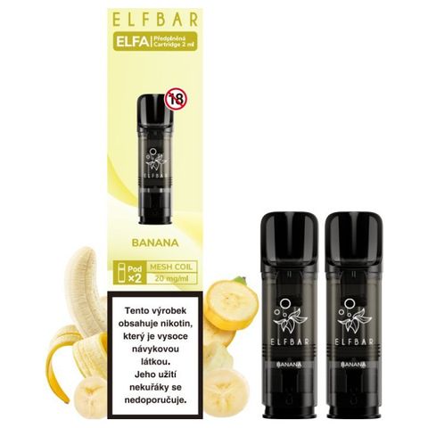 Elf Bar Elfa Cartridge 2 Pack Banana 20mg 18+ | 2 ks