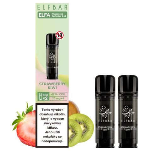 Elf Bar Elfa Cartridge 2 Pack Strawberry Kiwi 20mg 18+ | 2 x 1 piece