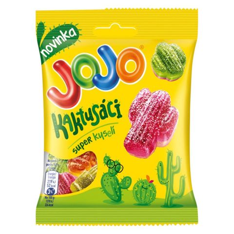 JOJO Kaktusáci mix kyselých želé bonbónů s náplní i bez náplně, s ovocnými příchutěmi | 80 g