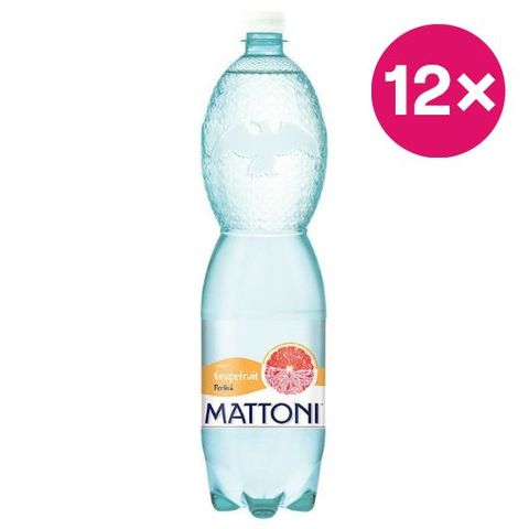 Mattoni Minerální voda grep perlivá | 12 x 1.5 l