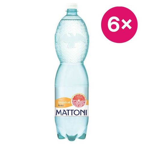 Mattoni Minerální voda grep perlivá | 6 x 1.5 l