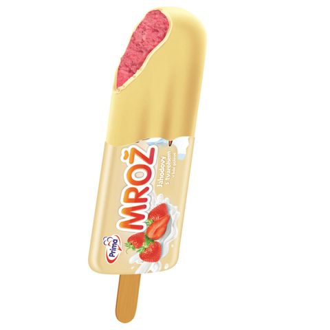 Mrož Popsicle strawberry in white icing | 45 ml