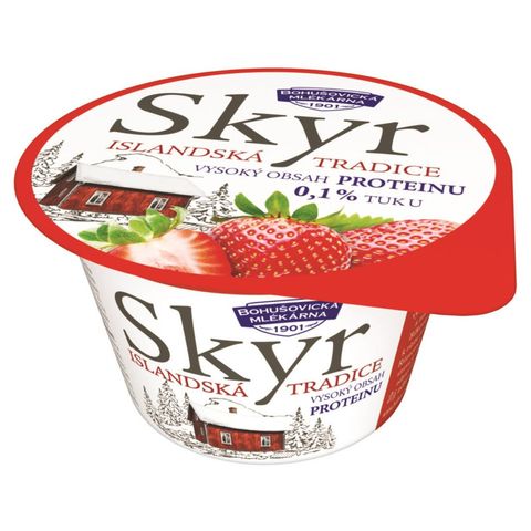 Bohušovice Dairy Skyr strawberry 0.1% | 130 g