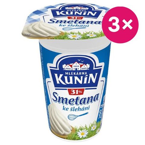 Kunín Whipping cream 31% | 3 x 200 g