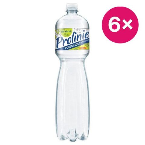 Poděbradka Prolinie Jemně perlivá s příchutí zahradní mix | 6 x 1.5 l