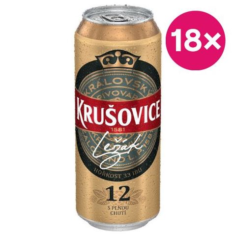 Krušovice Pivo Královská 12° světlý ležák | 18 x 500 ml