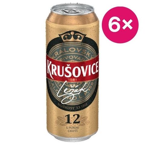 Krušovice Královská 12 Světlý ležák pivo | 6 x 0.5 l