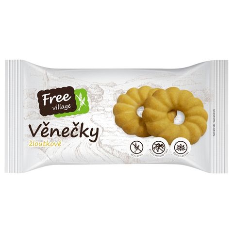 Free Village Věnečky Sušenky žloutkové bez lepku 100g | x 100 g