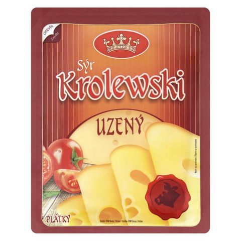 Krolewski Sýr uzený 45% plátky | 100 g