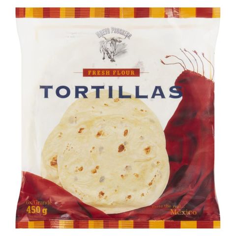 Nuevo Progreso Tortilla wheat natural 6 pcs 25 cm | 450 g