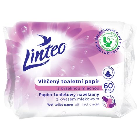 Linteo Wet toilet paper with lactic acid | 60 pcs