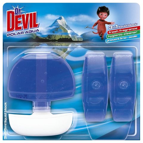 Dr.Devil 3v1 Polar Aqua WC blok | 3 x 1 kus