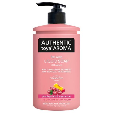 Authentic Toya Aroma brusinky & nektarinka tekuté mýdlo | 400 ml