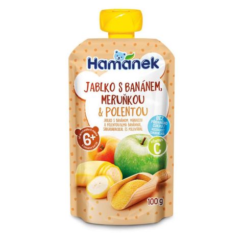 Hamánek Jablko s banánem, meruňkou & polentou | 100 g