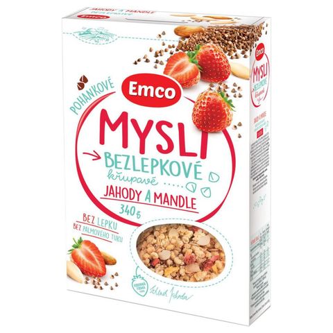 Emco Mysli buckwheat gluten free strawberry & almonds | 340 g