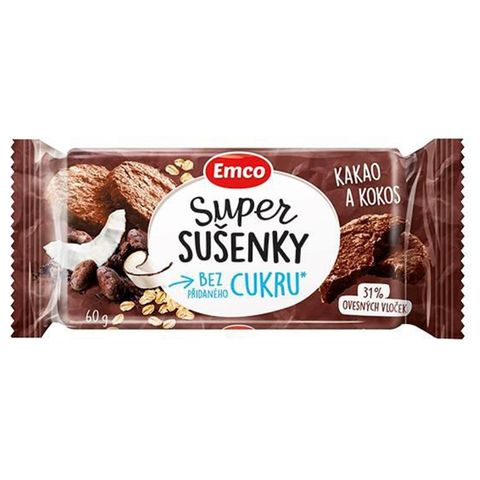 Emco Super Biscuits cocoa and coconut | 60 g