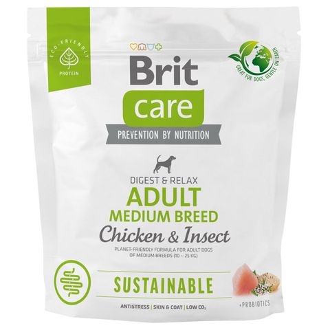 Brit Dog Food Care Sustainable Adult Mb Chicken and Insect | 1 kg