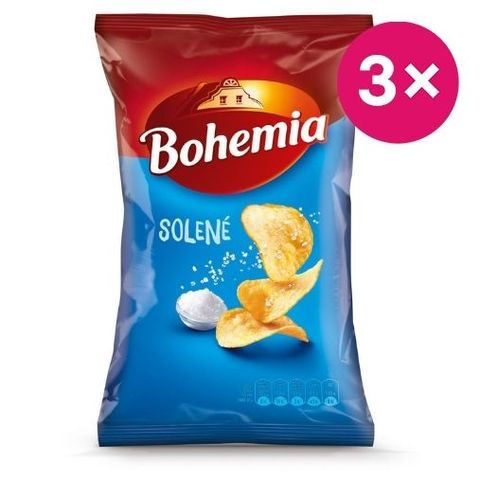 Bohemia chips salted 3 x 130g