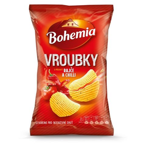 Bohemia Chips s příchutí rajčat a chilli | 120 g