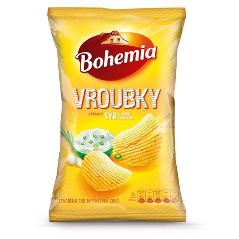 Bohemia Chips s příchutí sýra a jarní cibulky | 120 g