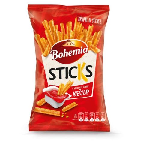 Bohemia Sticks s příchutí jemný kečup | 120 g