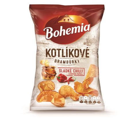 Bohemia Kotlíkové brambůrky sladké chilli a červená paprika | 100 g