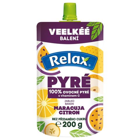 Relax Pyré 100% Maracuja, citrón, jablko, banán | 200 g