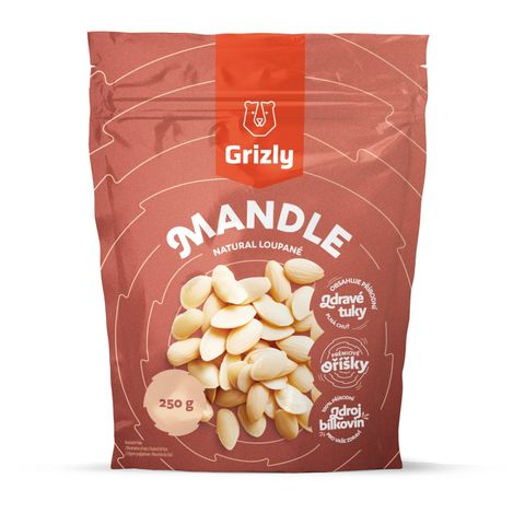 GRIZLY Natural Shelled Almonds | 250 g