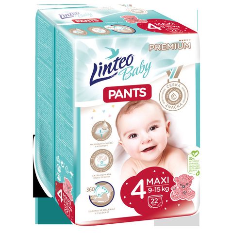 Linteo Baby Pants PREMIUM 4 Maxi plenkové kalhotky | 22 kusů