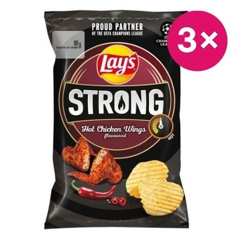 Lay's Chips strong hot chicken wings | 3 x 55 g