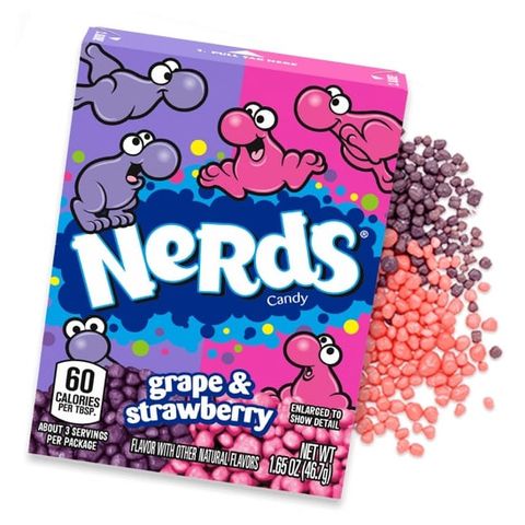 Nerds dražé s příchutí jahody a hrozna | 47 g