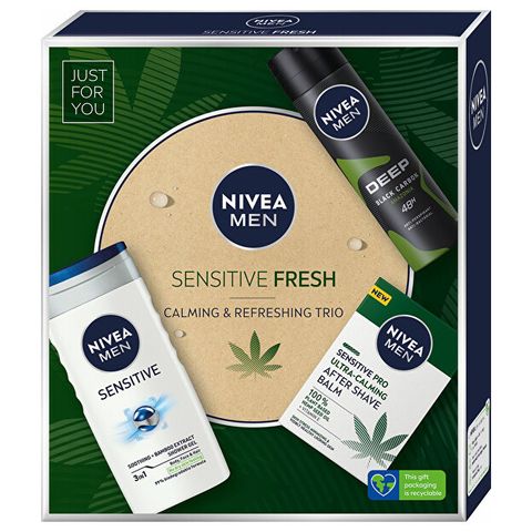 Nivea Men Gift Set Sensitive Fresh Balm Hemp | 1 piece