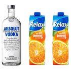 Absolut 1L + 2 x Relax pomeranč 1L | 1 balík