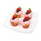 Cupcakes s jahodami v čokoládě XS | 4 ks