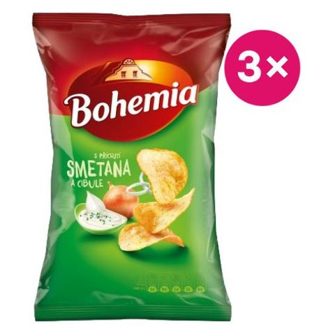 Bohemia chips cream and onion | 3 x 130g