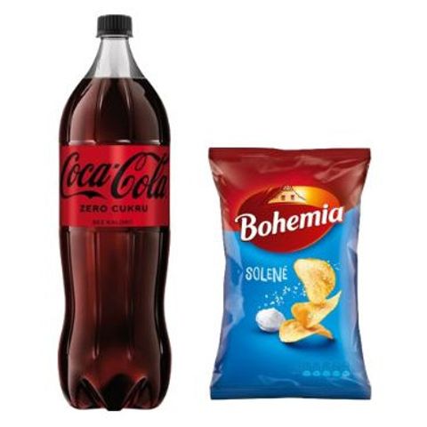 Coca-Cola Zero 2l + Bohemia chips solené 130g